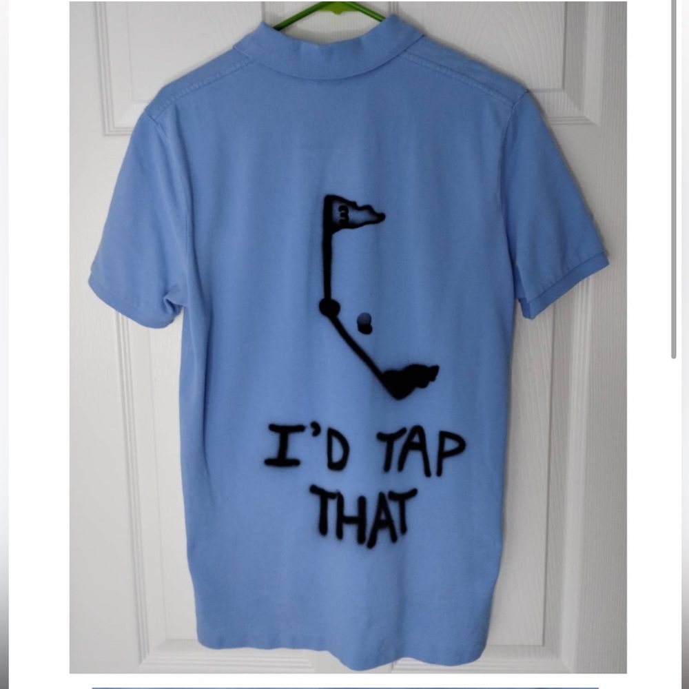 Polo Ralph Lauren Any Hole Any Time/ I’d Tap That Airbrushed Funny Golf Shirt